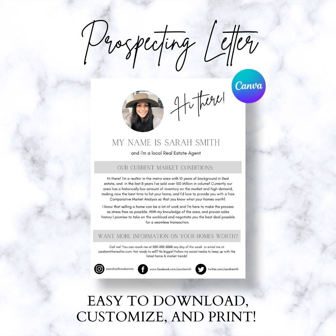 Prospecting Letters For Rentals Realtor Prospecting Letter, Realtor Letter to Neighbors, Realtor ...