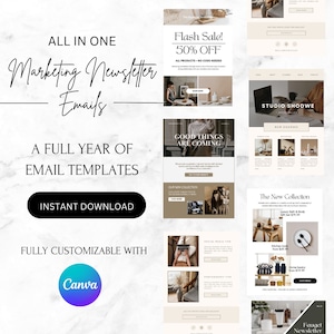 Email Marketing Canva Template, News letter Template Kit, Sales Email Template, Welcome Email, Mail Chimp, Flo Desk, Blogger, Course creator