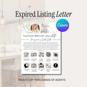 Sjabloon briefbrief voor verlopen aanbieding makelaar, marketing makelaar (canva bewerkbaar) |  Boerenfolder | Prospectie