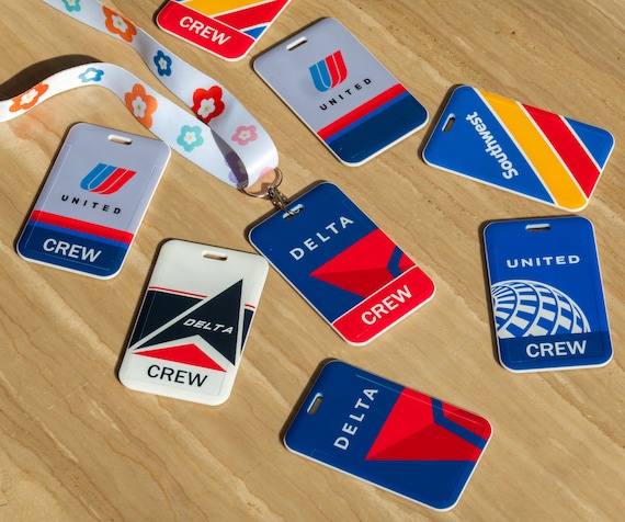 Qantas Airways Badge Card Holder Luggage Tag Personalize Customize