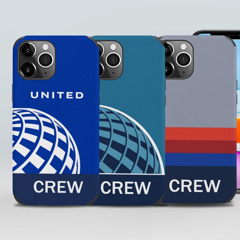 United Airlines Crew Aviation Phone Case iPhone 15 14 13 12 11 Pro Max XS XR Plus Samsung S24 S23 S22 S21 Ultra Pilot Crew Gift image 1