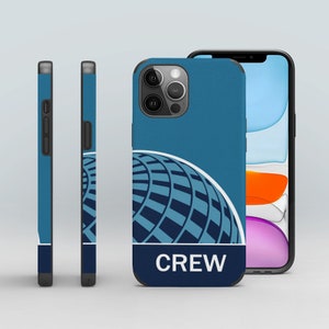 United Airlines Crew Aviation Phone Case iPhone 15 14 13 12 11 Pro Max XS XR Plus Samsung S24 S23 S22 S21 Ultra Pilot Crew Gift UA Current Crew