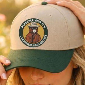 Anti AI Data Center Mid Profile Baseball Cap Disobedience Dad Hat Protest Tech Conspiracy Theory Disobey Big Brother Anti Government Cap