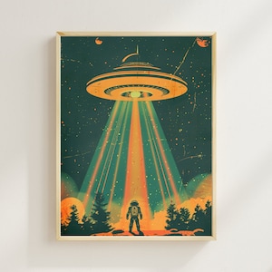 Live-stream Your UFO Abduction Wall Art: Retro & Vintage