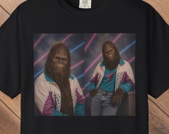 Funny 90s Bigfoot School Picture Comfort Colors Yeti TShirt Retro Vaporwave Tee Paranormal Shirt Grade School Memories 80s Nostalgia Meme