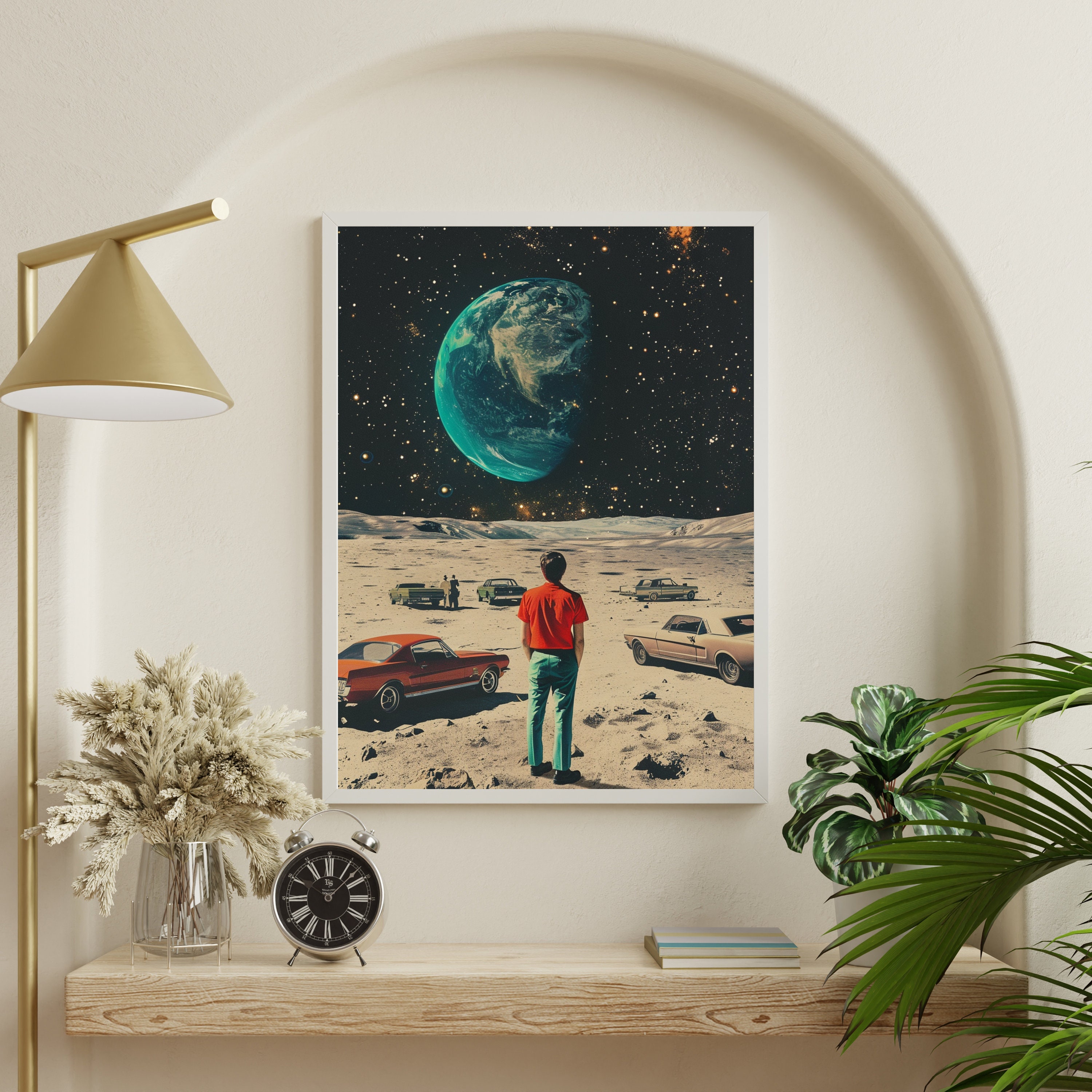 Retro Futurism Space Vintage Collage Art Sci-fi Poster Surreal Art ...