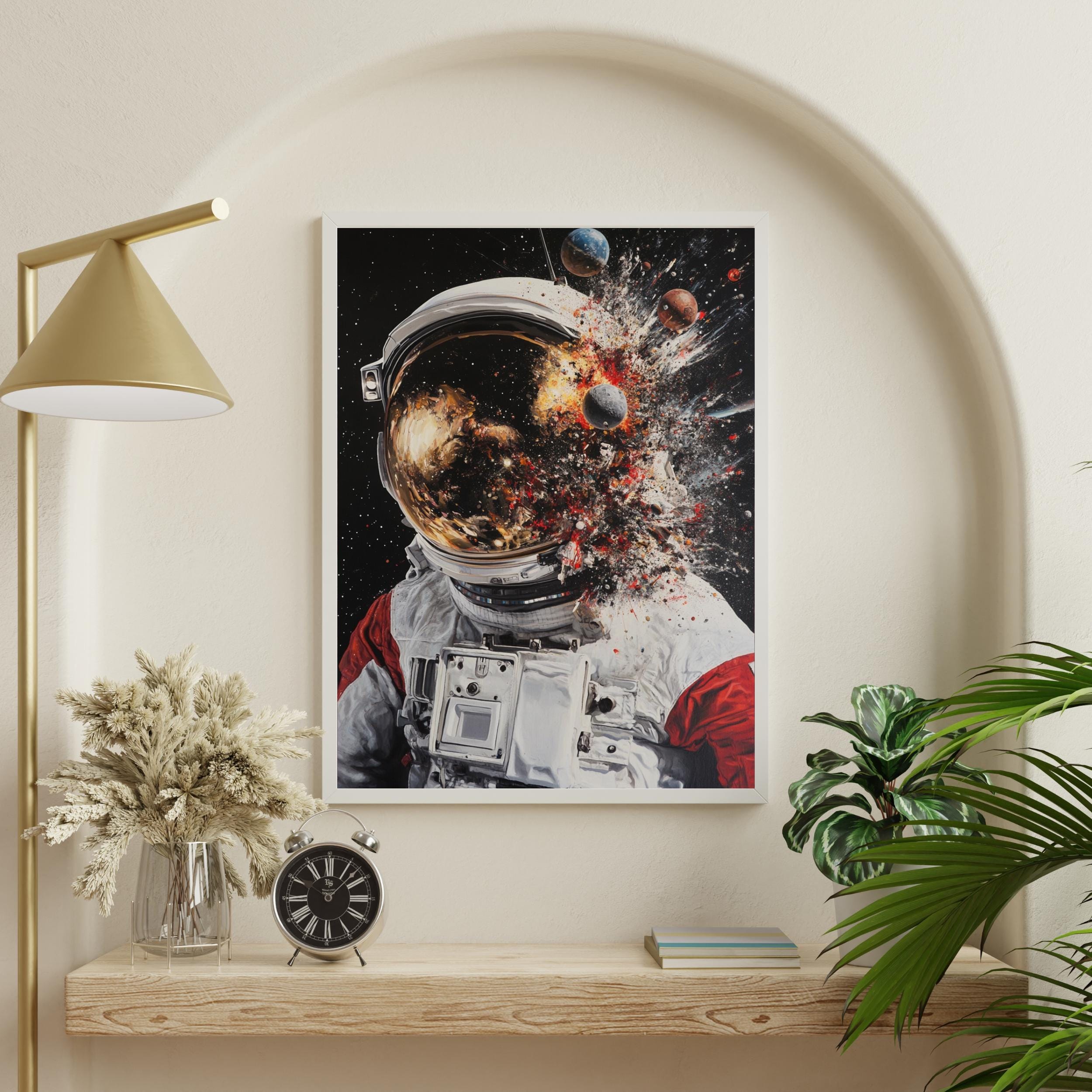 Astronaut Poster Space Art Print Galaxy Wall Decor Celestial Home Decor ...