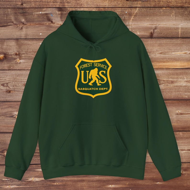 Sasquatch Forest Department Shirt  Bigfoot Hoodie Outdoorsman Shirt Camping Shirt Nature Lover Gift Yeti Shirt Gift for Him Cryptid Sweater