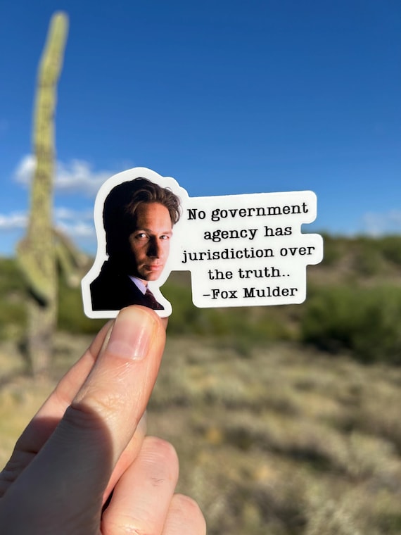 XFiles Fox Mulder Sticker XFiles Merch Dana Scully Roswell Area51 Sticker Conspiracy Theory Sticker XFiles Gift UFO Sticker Alien Lover Gift