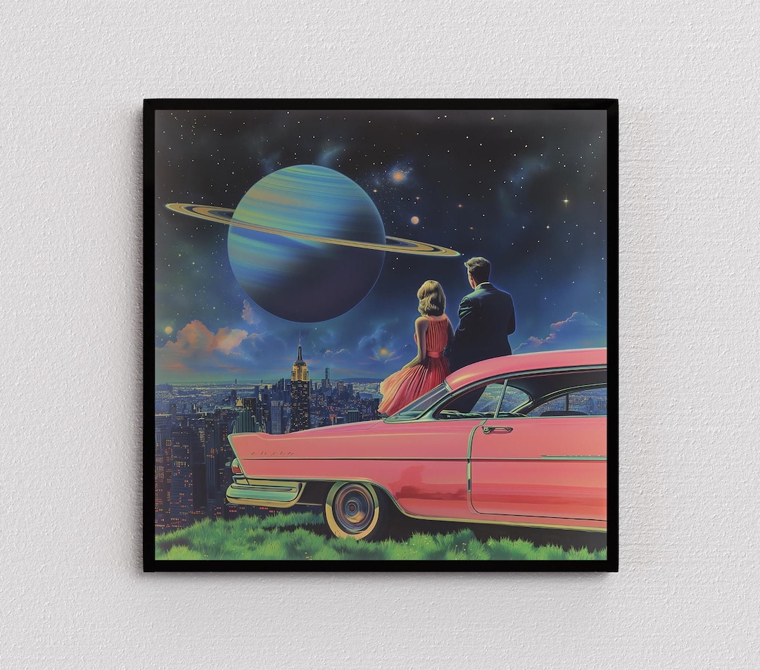 Vintage Scifi Collage Art Poster Retro Futuristic Art 1950s Space ...