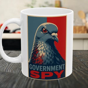 Funny Birds Arent Real Propaganda Coffee Mug Anti Government Surveillance Coffee Lover Present Best Friend Gift If It Flies It Spies UFO