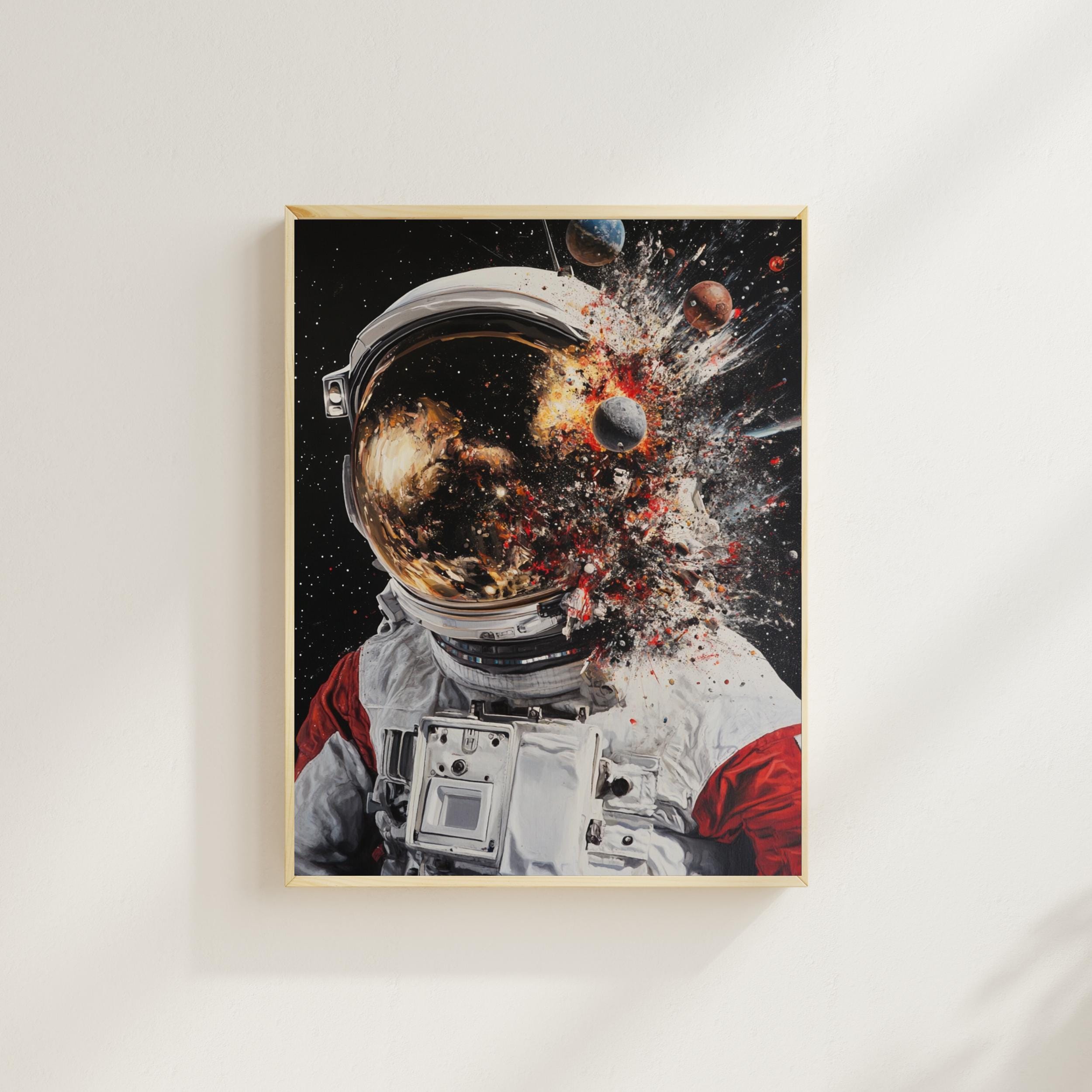Astronaut Poster Space Art Print Galaxy Wall Decor Celestial Home Decor ...