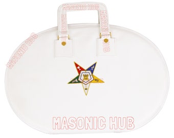 Handcrafted Masonic OES Chain Collar Case Soft Padded Lining With Hand Made Logo