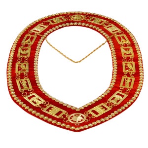 Masonic Heroines of Jericho Women&#39;s Chain Collar, HOJ COLLAR, WITH Rhinestones