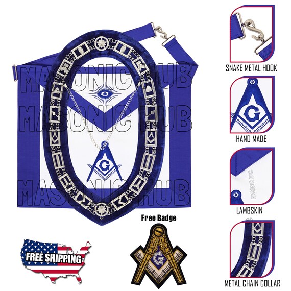 MASONIC PAST MASTER MASON 100% LAMBSKIN APRON HANDMADE GOLD