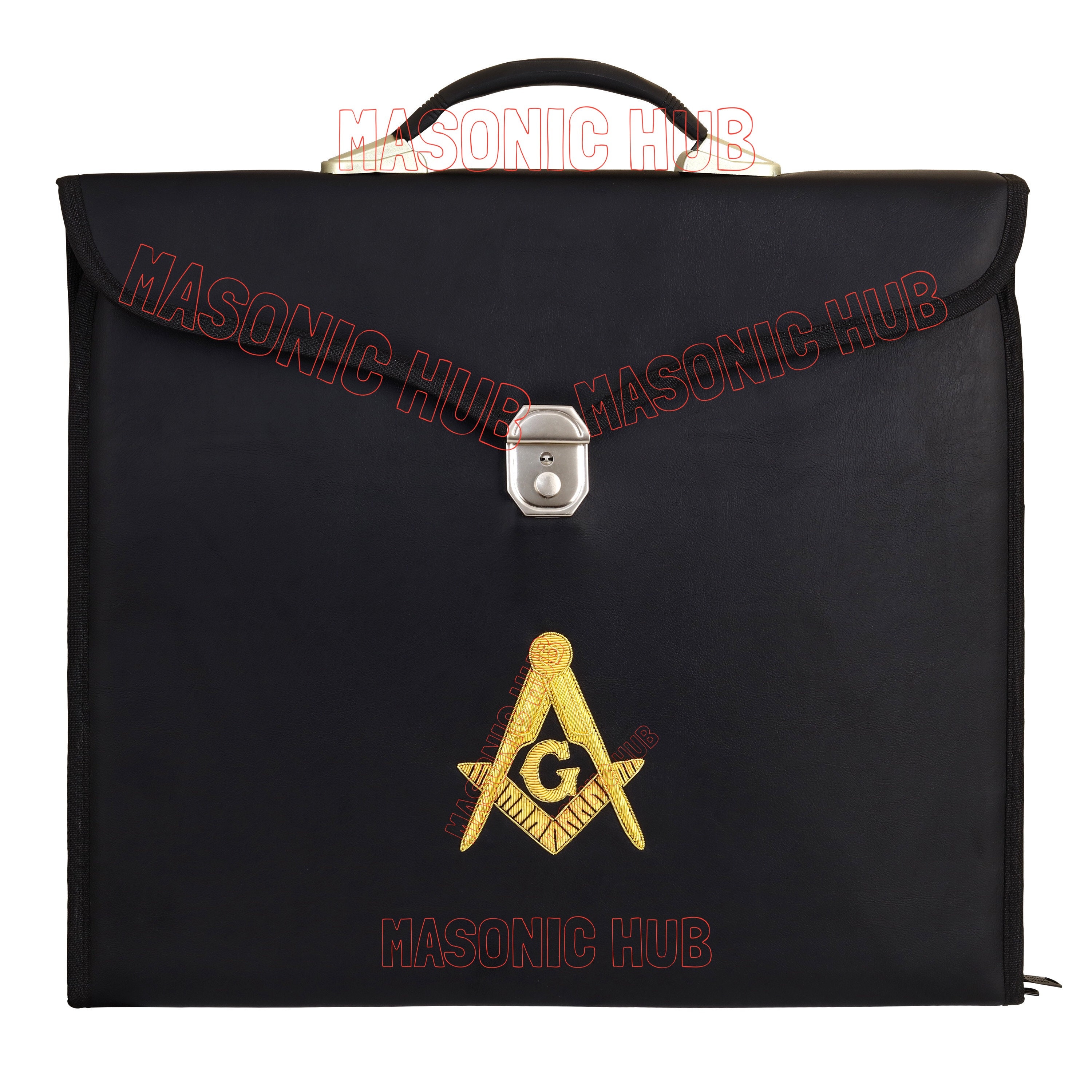 Blue Satin Master Mason Apron Square Compass & G - DC Regalia
