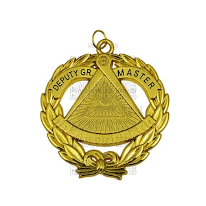 Grand Lodge Deputy Grand Master Collar Jewel - Masonic Regalia