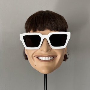 Peso pluma doble P cabezon nuevo modelo cabezon cabezona lentes blancos