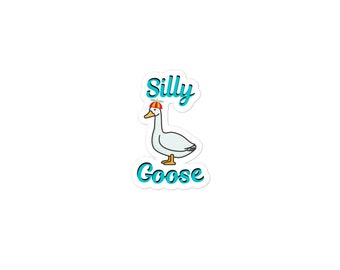 Funny Silly Goose Vinyl Sticker: Waterproof Decal for Laptop