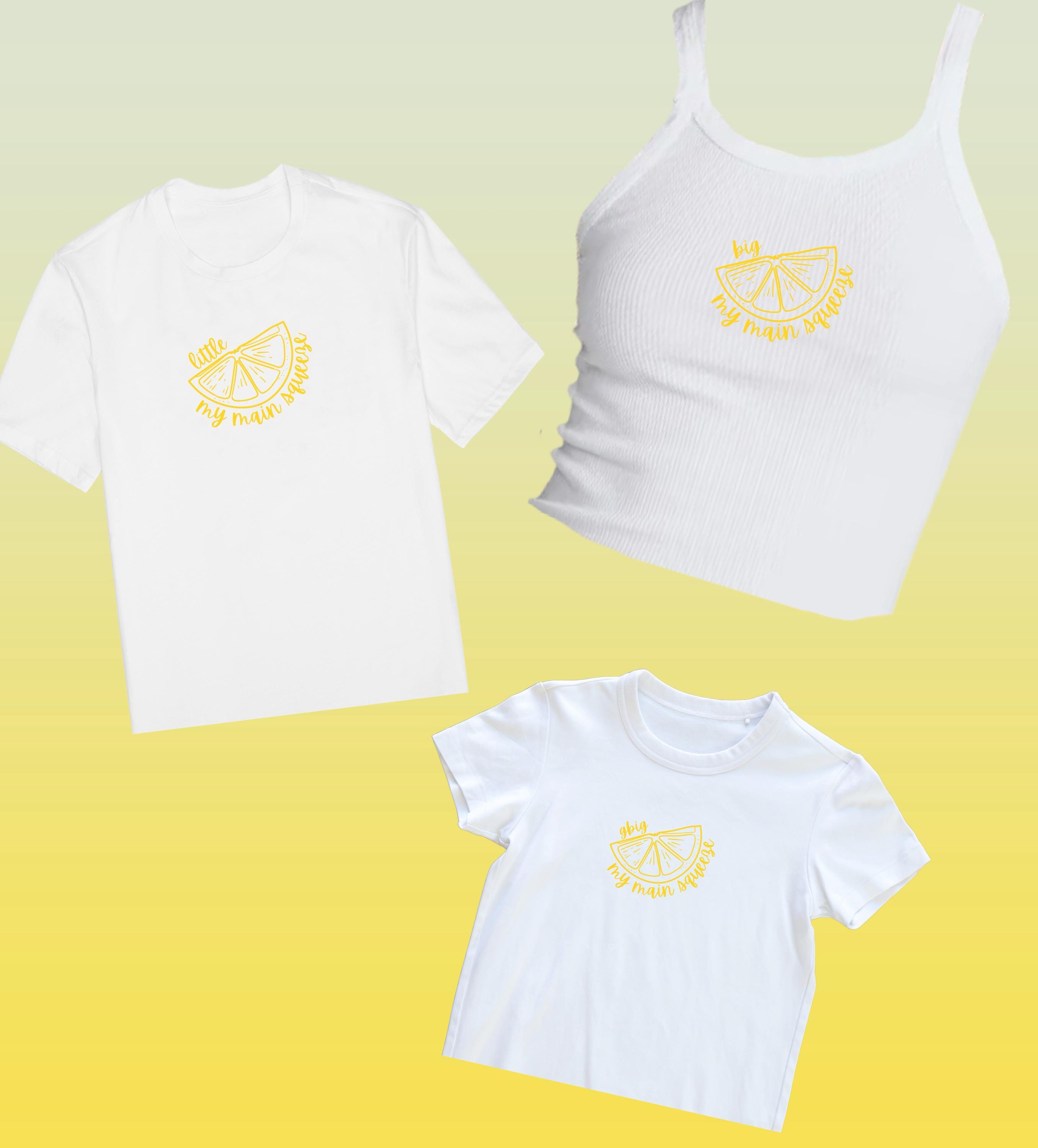 Lemon Big/Little Shirts • Sorority Reveal Outfits • Matching Greek Life Apparel • Main Squeeze Big Little Gifts • Cute Sorority Group Shirts