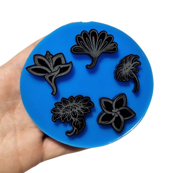 Stampo in silicone set 5 fiori