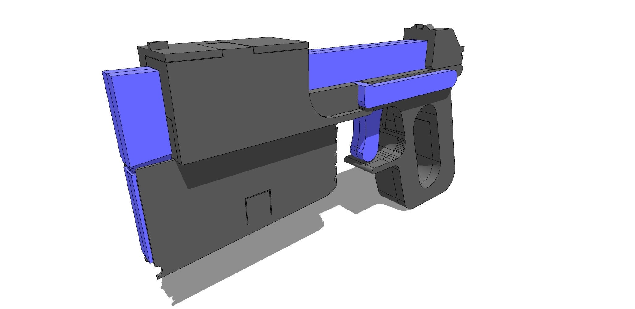 Rubber Band Gun STL File for 3D Printing Etsy