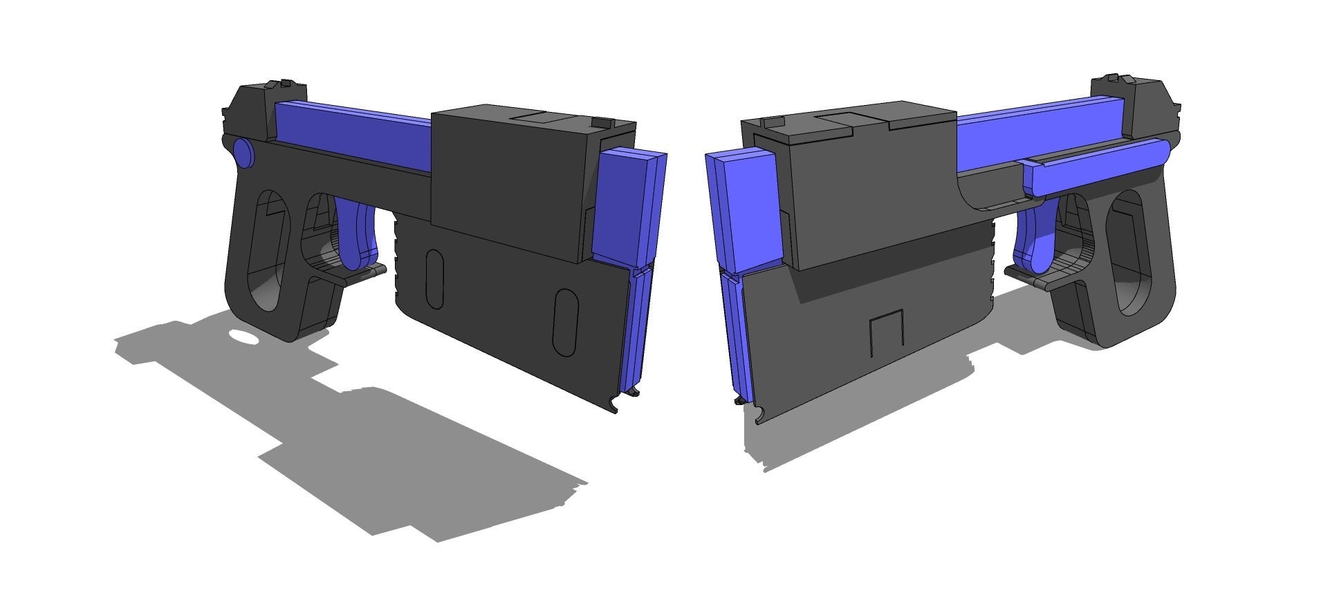 Rubber Band Gun STL File for 3D Printing Etsy