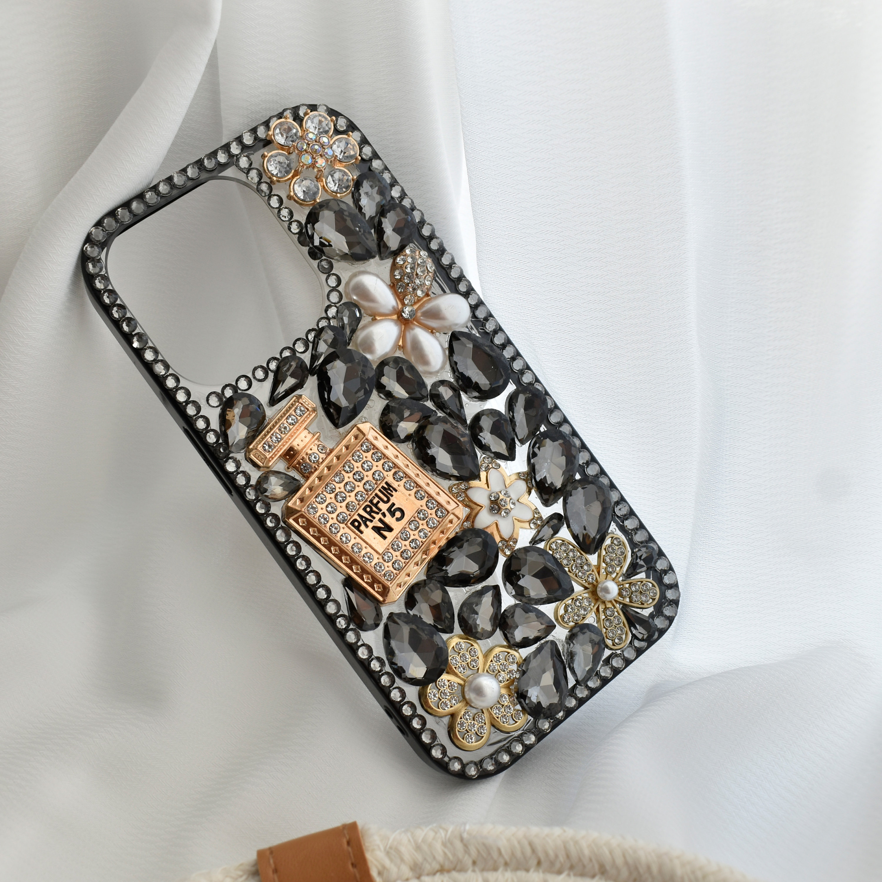 For iPhone 13 Pro Max 12 11 XS XR 7 8 Luxury Bling Diamond Perfume Bottle  Case