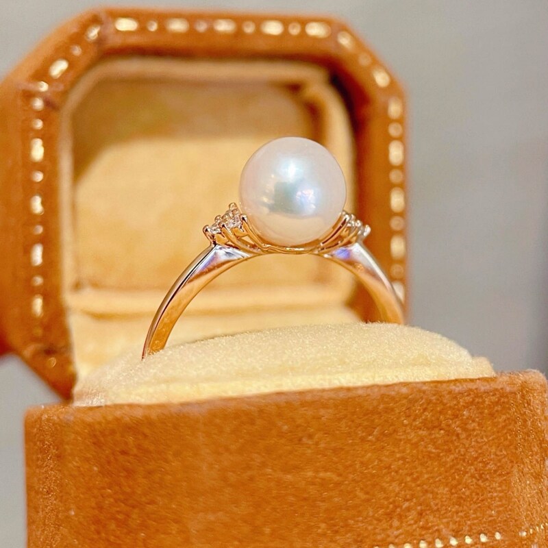 Timeless Natural Gold Pearl Ring