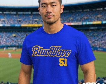 1996 Suzuki Ichiro #51 Blue Wave Baseball Jerseys White