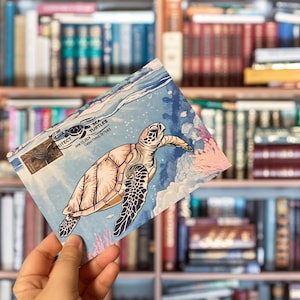 Rettet die Meeresschildkröten: Einzigartige Ersttagsausgabe Maximaphily Postkarte Maxicard US Postal Service Forever Stamp Protect Kunstdruck