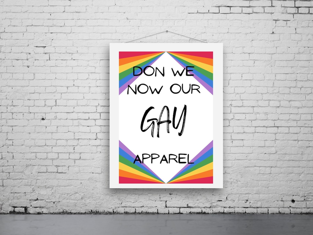 Don We Now Our Gay Apparel Christmas Gay Pride Print Poster II LGBTQ