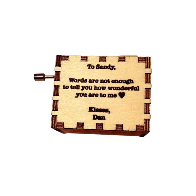 Personalized Handcranked Wooden Music Box jesus Loves Me Christian Song Engraved With Loving