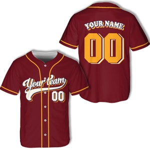 Personalized Team Name And Number Baseball Jersey, Custom Baseball Jersey Shirt, Baseball Jersey Uniform For Baseball Fans Baseball Lovers