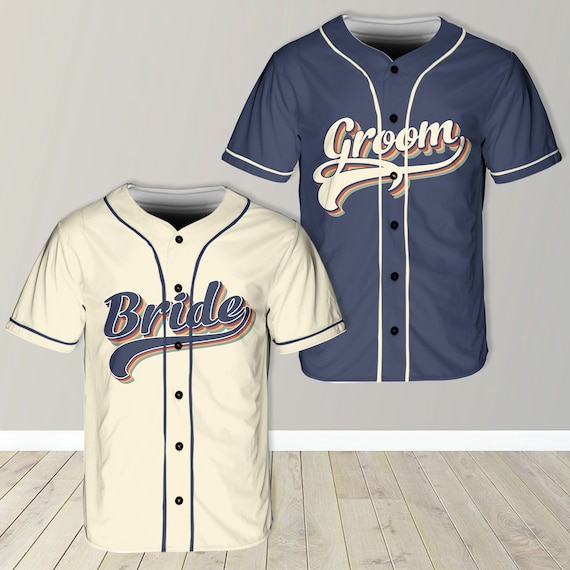Personalized Bride and Groom Baseball Jersey Custom Matching Couple Jersey Baseball Jersey for Engagement Married Couple Wedding Jersey Etsy