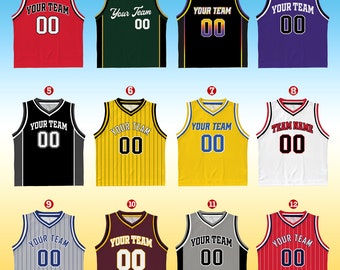 Maillot De Basket Personnalisable – Nom & Numéro – Adulte & Enfant – Polyester Respirant