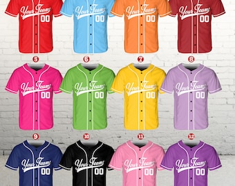 Personalized Team Name And Number Baseball Jersey, Custom Baseball Jersey Shirt, Baseball Jersey Uniform For Baseball Fans Baseball Lovers
