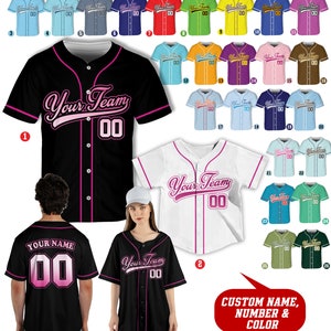 Maglia da baseball con nome e numero della squadra personalizzata, maglietta in jersey da baseball personalizzata, uniforme in jersey da baseball per gli appassionati di baseball e gli amanti del baseball