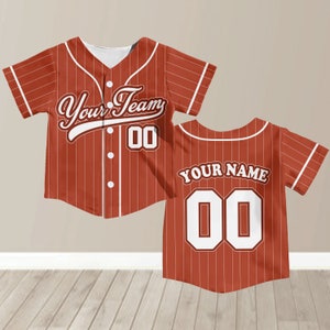 Personalized Team Name And Number Baseball Jersey, Custom Youth Kid Baseball Jersey, Baseball Jersey Uniform For Baseball Fans Lovers