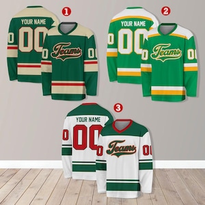Personalisiertes Team Name & Nummer Hockey Jersey, Benutzerdefinierter Name Hockey Jersey, Hockey Jersey Uniform Für Hockeyfans, Hockeyliebhaber