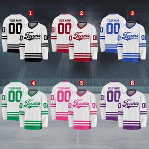 Personalisiertes Team Name & Nummer Hockey Jersey, Benutzerdefinierter Name Hockey Jersey, Hockey Jersey Uniform Für Hockeyfans, Hockeyliebhaber