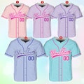 Personalized Team Name And Number Baseball Jersey, Custom Pastel Baseball Jersey Shirt, Baseball Jersey Uniform For Baseball Fans Lovers product logo