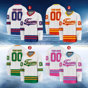 Personalisiertes Team Name & Nummer Hockey Jersey, Benutzerdefinierter Name Hockey Jersey, Hockey Jersey Uniform Für Hockeyfans, Hockeyliebhaber