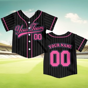 Personalized Team Name And Number Baseball Jersey, Custom Youth Kid Baseball Jersey, Baseball Jersey Uniform For Baseball Fans Lovers
