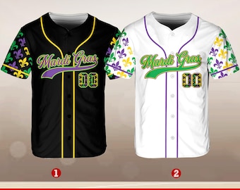 Personalisierte Karneval Baseball Jersey, Name und Nummer Baseball Jersey, Karneval Karneval Jersey, Geschenk für die Familie Matching