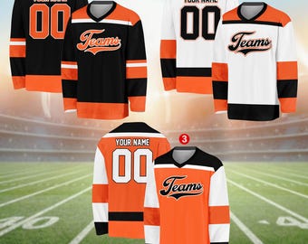 Personalized Team Name & Number Hockey Jersey, Custom Name Hockey Jersey, Hockey Jersey Uniform For Hockey Fans, Hockey Lovers