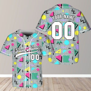 Personalized Retro 80s 90s Baseball Jersey, Custom Team Name Shirt, Vintage Baseball Jersey For Baseball Fans, Disco Man Outfit Shirt
