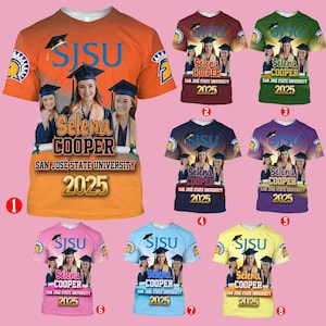 Personalized All Over Print T-shirt, Custom Photo & School Name A 2025 Graduate Shirts, Graduation Shirts, Senior 2025 Gifts, Graduation