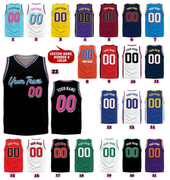 Maglia Da Basket Personalizzata Con Nome E Numero - In Poliestere Traspirante, Scegli Colore E Logo, Regalo Perfetto Per Uomo E Donna - copertina