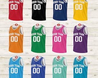 Camiseta de baloncesto personalizada con nombre y número del equipo, camiseta de baloncesto personalizada para niños jóvenes, atuendo para el día del juego, camiseta de cumpleaños para niños, camiseta para niños pequeños